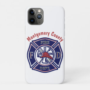 Blue Firefighter Badge Logo Personalised   iPhone 11 Pro Case