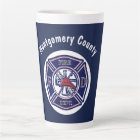 Blue Firefighter Badge Logo Personalised