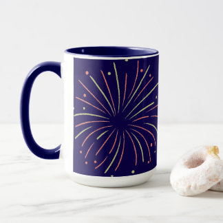 Blue Firework Mug