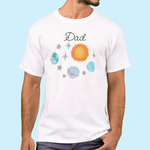 Blue First Trip Around The Sun Dad 1st birthday T-Shirt