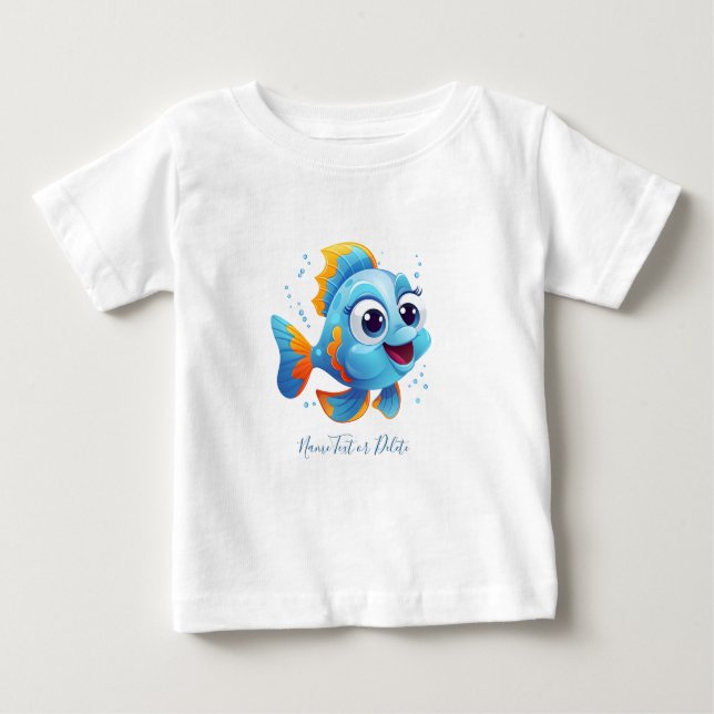 Blue Fish Baby T-Shirt (Front)