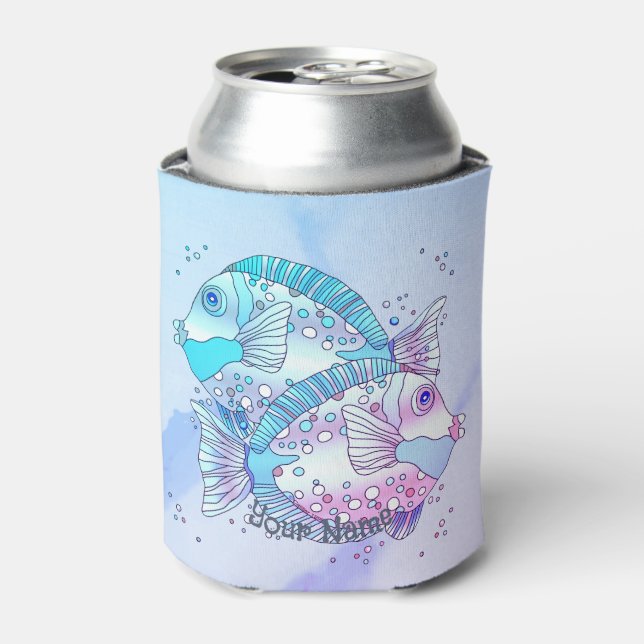Blue Fish  Can Cooler (Can Front)
