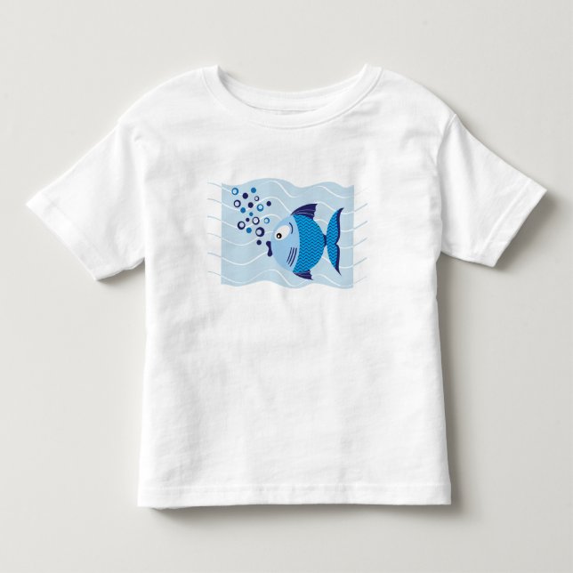 Blue Fish Composition Light kids T-shirt (Front)