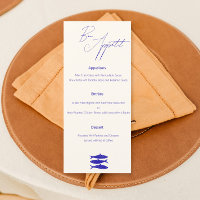 Blue Fish Design Wedding Menu Italy