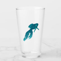 Blue fish Glass