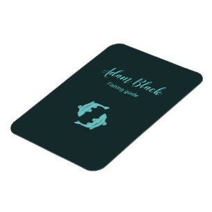 Blue fish guide business magnet