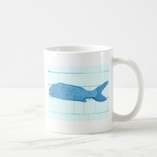 blue fish logo coffee mug