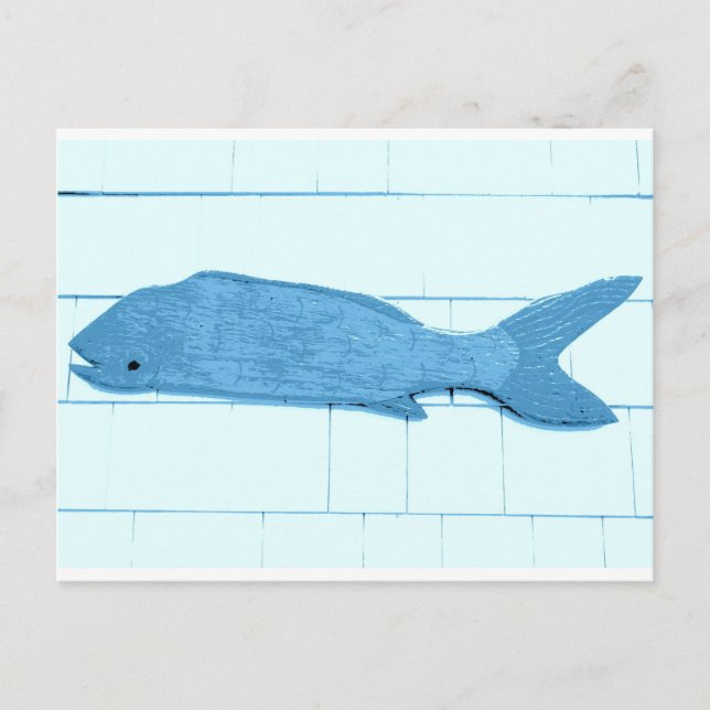 blue fish logo postcard (Front)