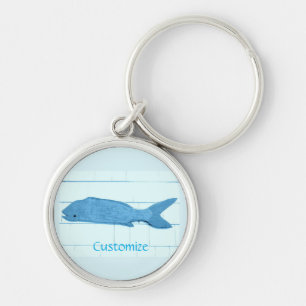 Blue fish logo Thunder_Cove Key Ring