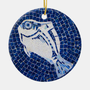 Blue Fish Mosaic Ornament
