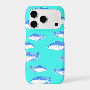 Blue fish on turquoise