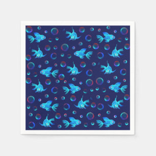blue fish pattern napkin