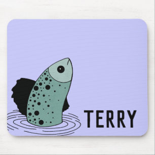 Blue Fish Personalised Mousepad