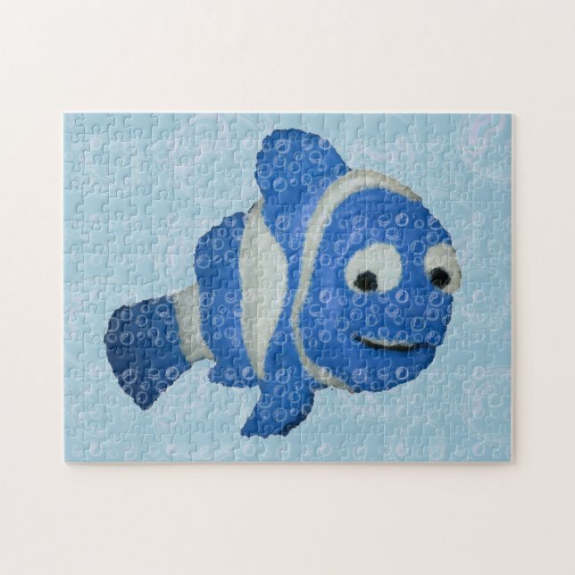 Blue Fish Puzzle (Horizontal)