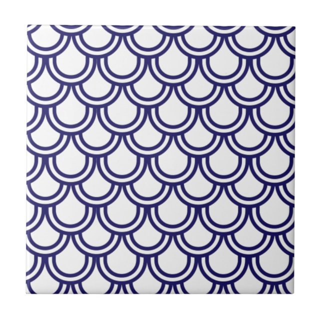 Blue Fish Scales Tile (Front)