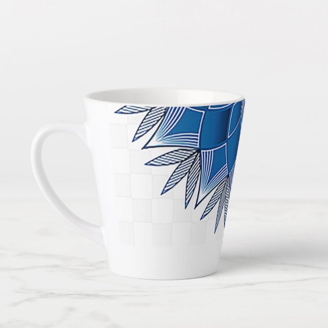 “Blue Fish” Small Latte Coffee Mug (Left)