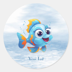 Blue Fish Sticker