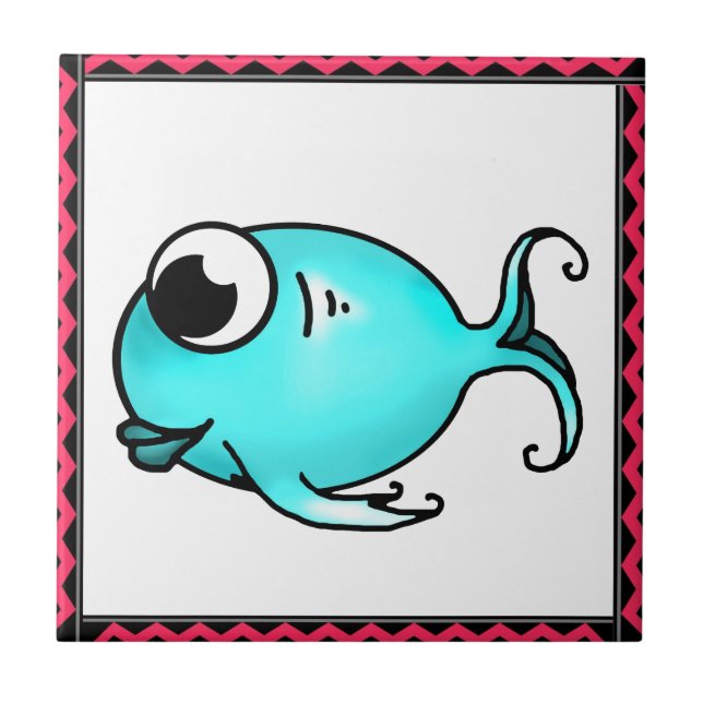 Blue Fish Tile (Front)