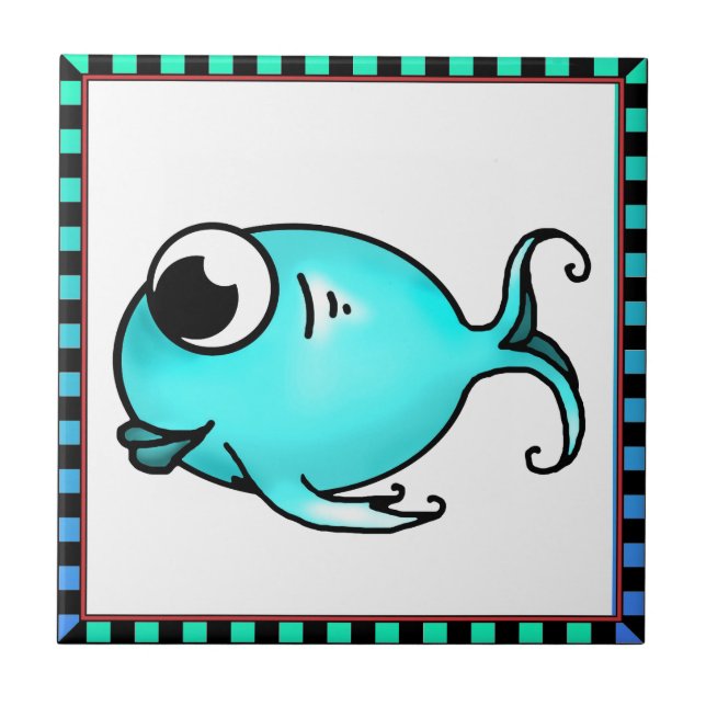 Blue Fish Tile (Front)