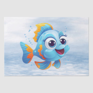 Blue Fish Tissue Paper