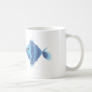 blue fishes coffee mug