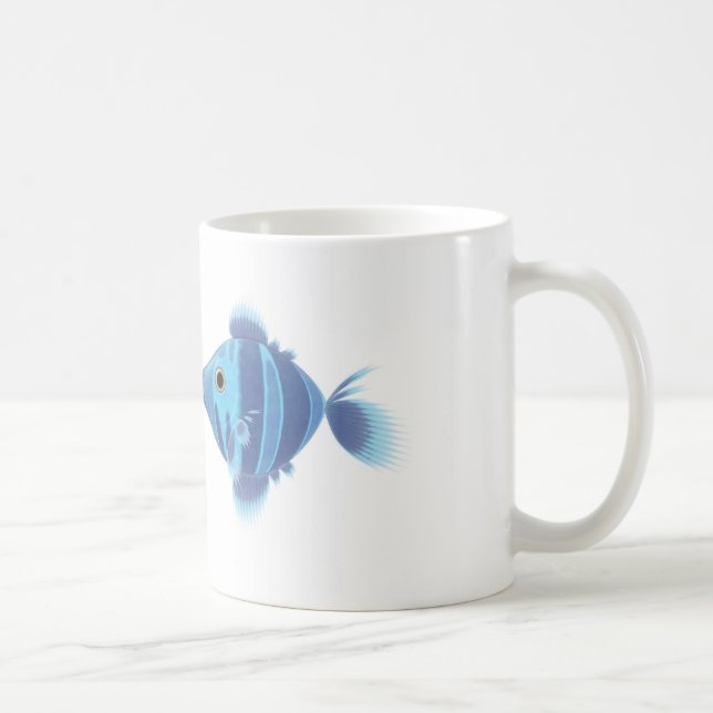 blue fishes coffee mug (Right)
