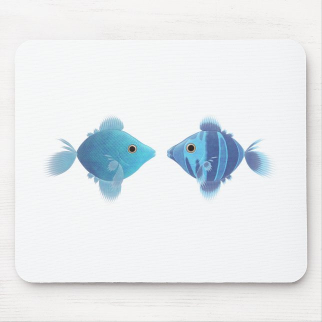 blue fishes mouse pad (Front)