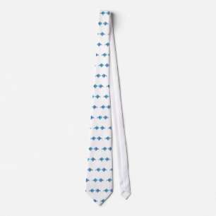 blue fishes tie