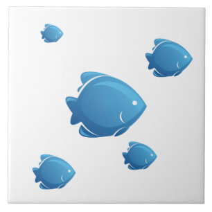 Blue Fishes Tile