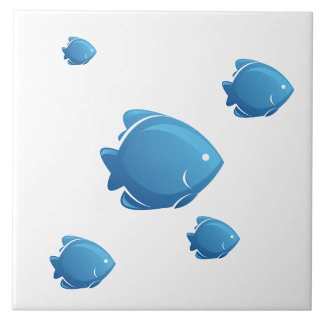 Blue Fishes Tile (Front)
