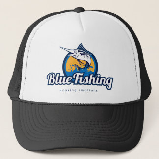 Blue Fishing Trucker Hat