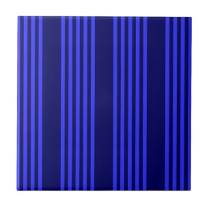 Blue five stripes pattern ceramic tile
