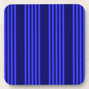Blue five stripes pattern coaster