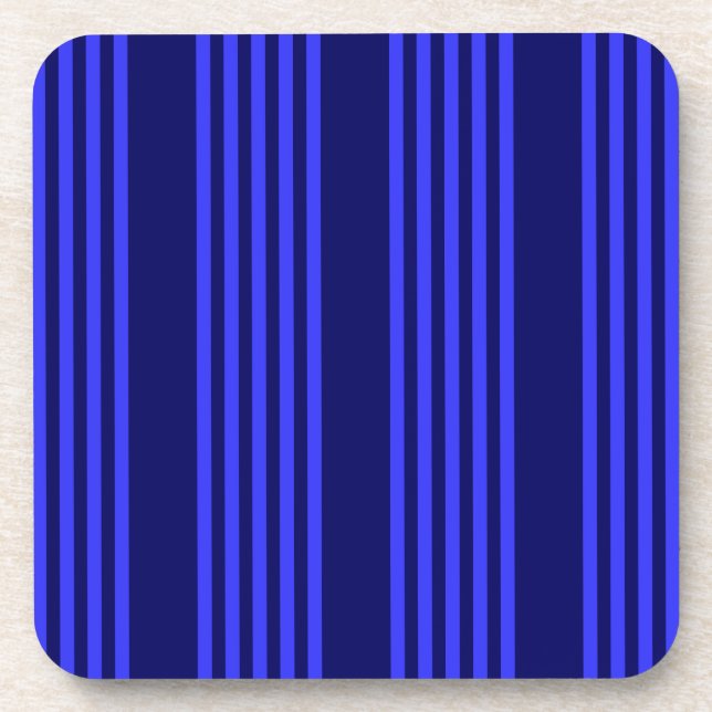 Blue five stripes pattern coaster (Front)