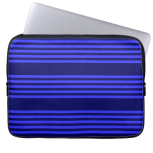 Blue five stripes pattern laptop sleeve