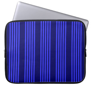 Blue five stripes pattern laptop sleeve