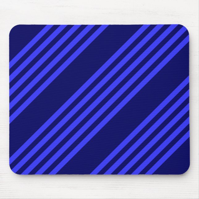 Blue five stripes pattern mouse pad (Front)