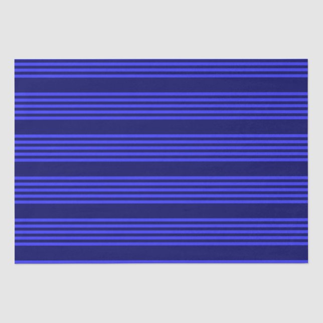 Blue five stripes pattern tissue paper (Front)