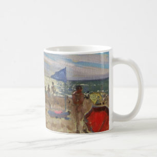 Blue flag and red sun shade Montalivet Coffee Mug
