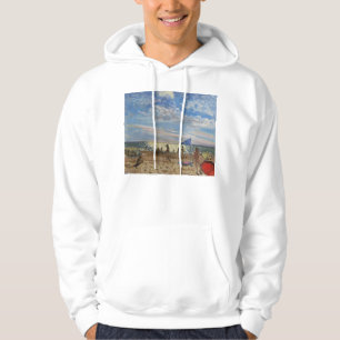 Blue flag and red sun shade Montalivet Hoodie