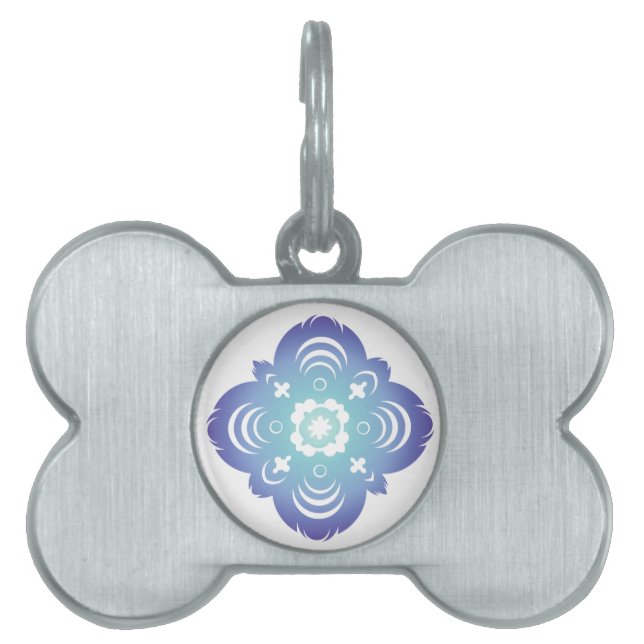 Blue Flake III Pet Tag (Front)