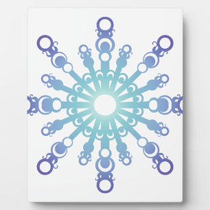 Blue Flake IV Plaque