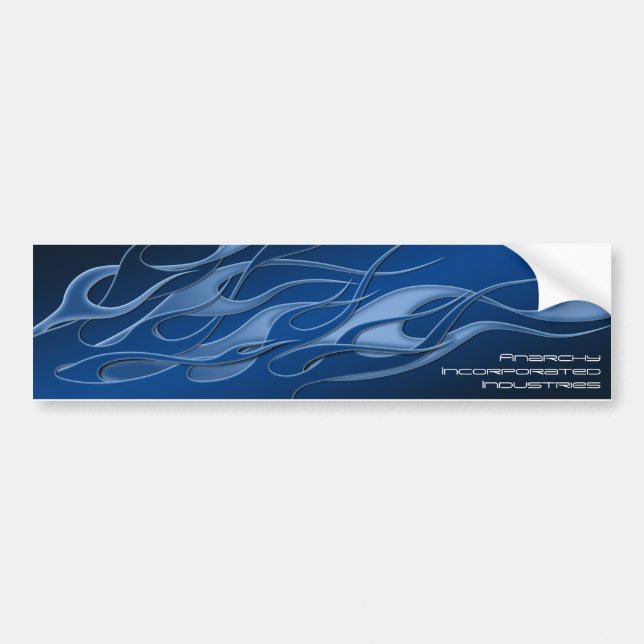 Blue Flame 2 Bumper Sticker (Front)