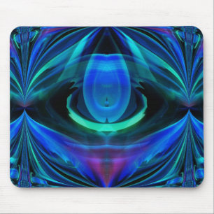 Blue Flame Abstract Mousepad