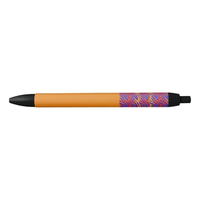 Blue Flames Black Ink Pen (Front)
