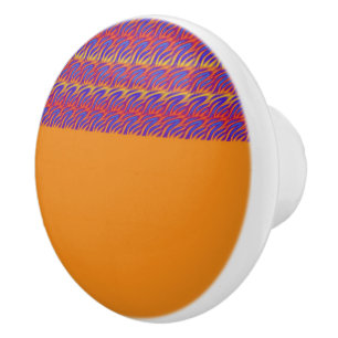 Blue Flames Ceramic Knob