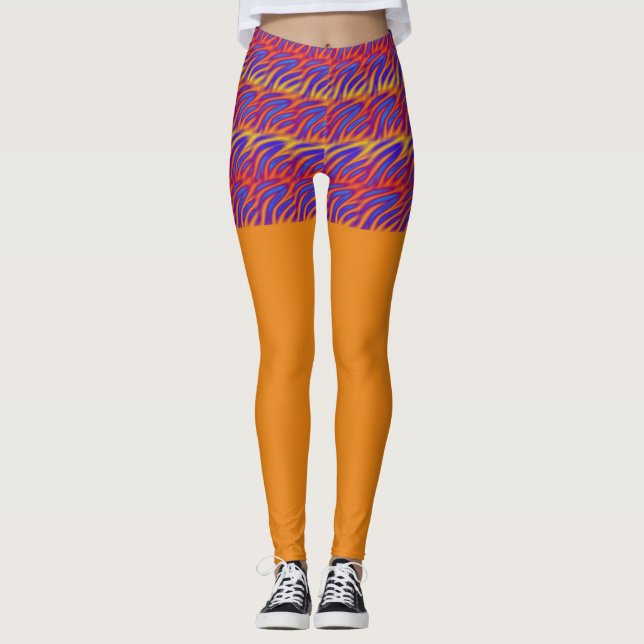 Blue Flames Leggings (Front)