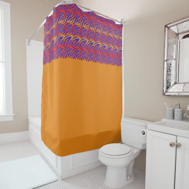 Blue Flames Shower Curtain (In Situ)