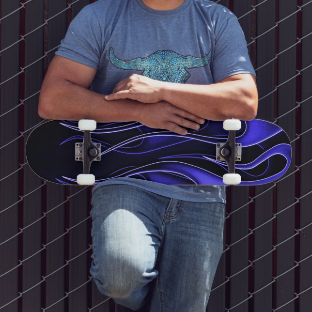 Blue Flames Skateboard (Outdoor 3)