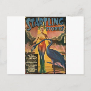 Blue Flamingo Postcard